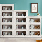 Bibliothèque verticale contemporaine à 3 niveaux en bois blanc