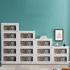Bibliothèque verticale contemporaine à 3 niveaux en bois blanc