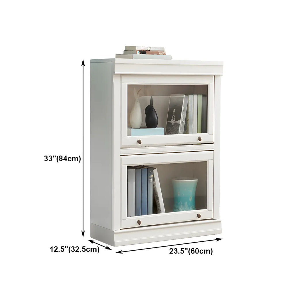 Bibliothèque verticale contemporaine à 3 niveaux en bois blanc