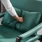 Fauteuil lounge moderne en similicuir avec dossier coussin
