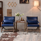Fauteuil lounge moderne en similicuir avec dossier coussin