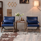 Fauteuil lounge moderne en similicuir avec dossier coussin