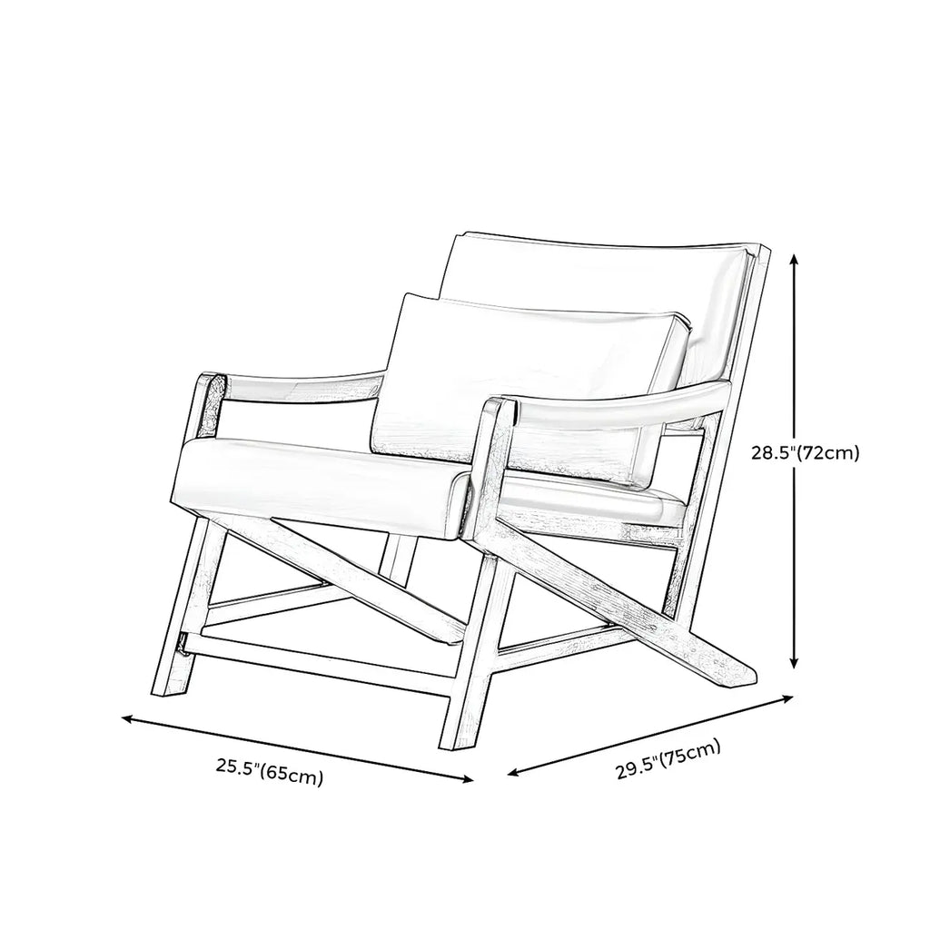 Fauteuil lounge moderne en similicuir avec dossier coussin