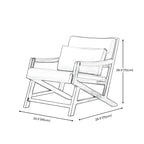 Fauteuil lounge moderne en similicuir avec dossier coussin