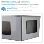 24-in W x 22-in D x 35-in H Stainless Steel Laundry Sink and Wash Stand