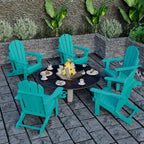 Chaise Adirondack pliante d'extérieur avec porte-gobelet