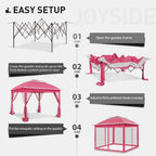 Cozywor Tonnelle escamotable en acier de 3,35 m x 3,35 m avec moustiquaire