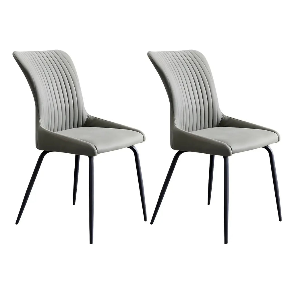 Chaises de cuisine/salle à manger industrielles gris foncé sans accoudoirs