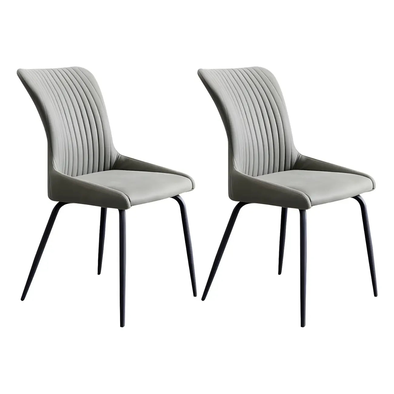Chaises de cuisine/salle à manger industrielles gris foncé sans accoudoirs