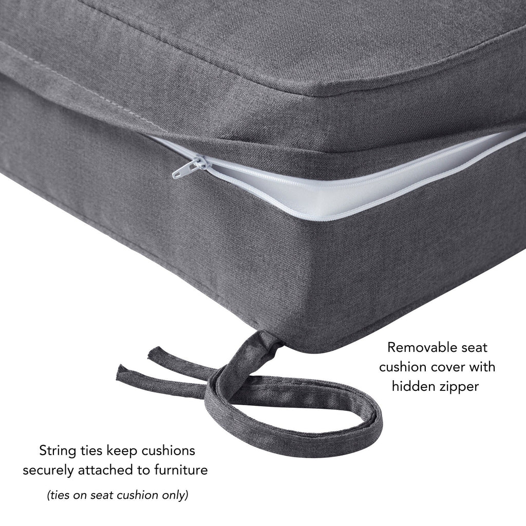 Ensemble de 2 coussins d'extérieur Sunbrella Premium pour siège profond