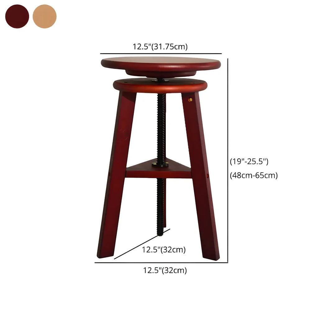 Tabourets de bar pivotants modernes en bois