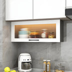 vaisselier mural en bois blanc pour cuisine