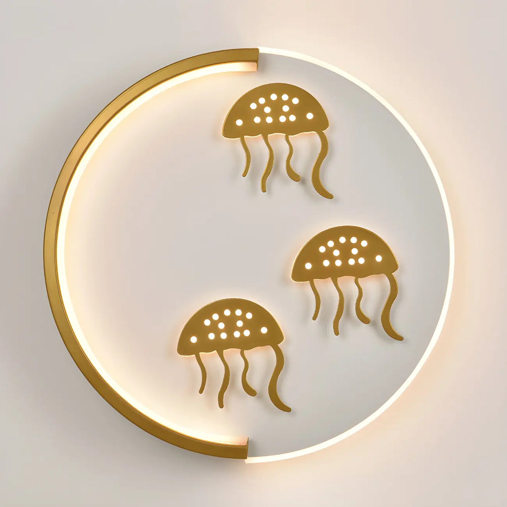 Applique murale LED circulaire avec motif dessin animé pour chambre d'enfant
