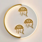 Applique murale LED circulaire avec motif dessin animé pour chambre d'enfant
