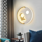 Applique murale LED circulaire avec motif dessin animé pour chambre d'enfant