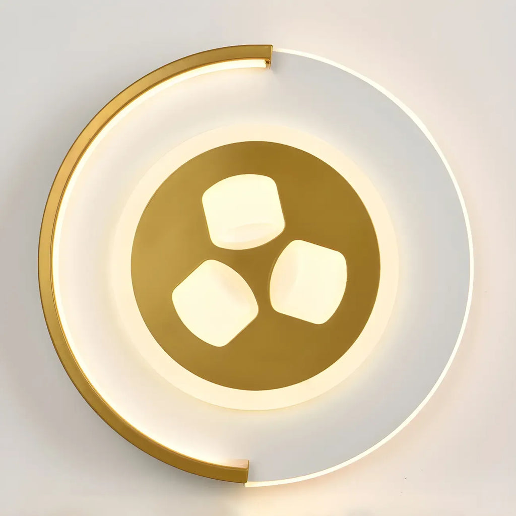 Applique murale LED circulaire avec motif dessin animé pour chambre d'enfant
