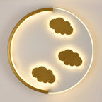 Applique murale LED circulaire avec motif dessin animé pour chambre d'enfant
