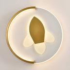 Applique murale LED circulaire avec motif dessin animé pour chambre d'enfant