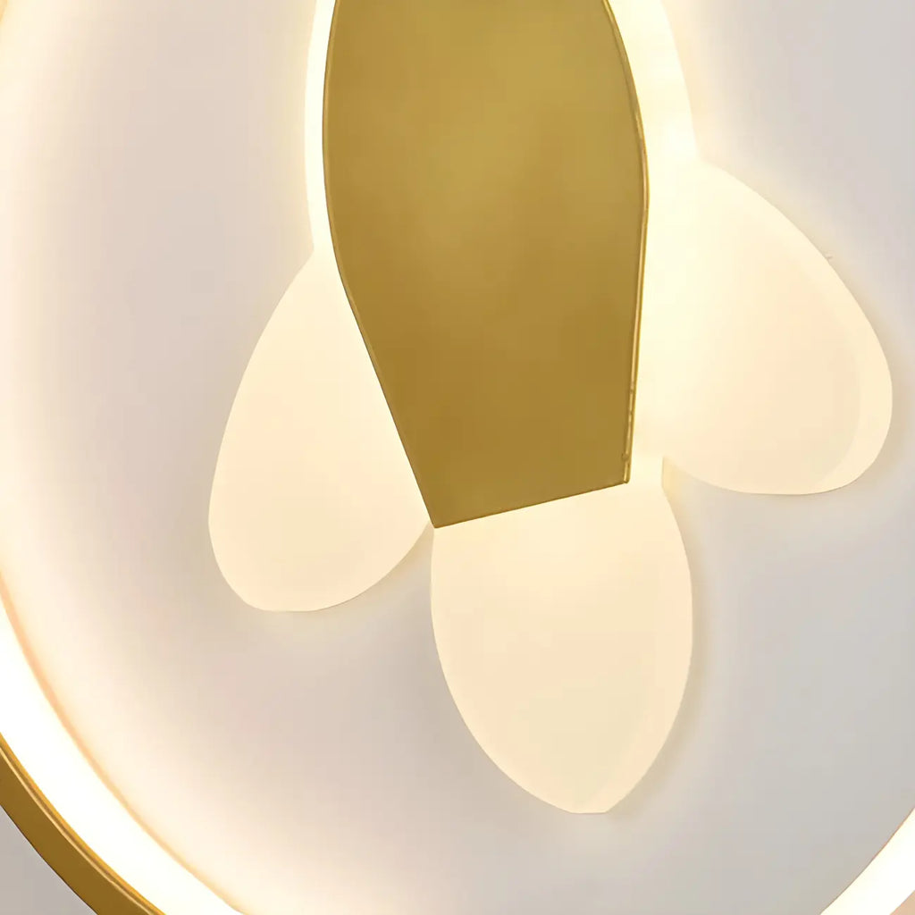 Applique murale LED circulaire avec motif dessin animé pour chambre d'enfant