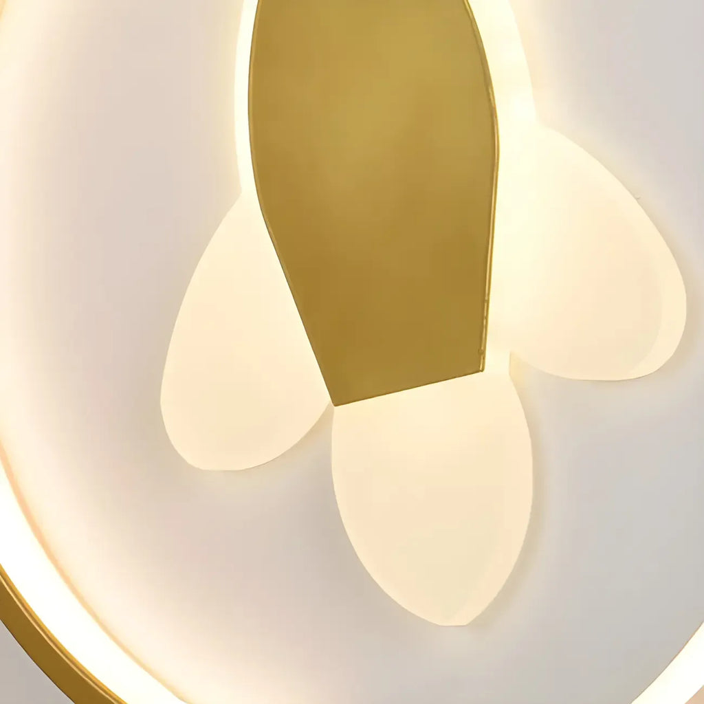 Applique murale LED circulaire avec motif dessin animé pour chambre d'enfant