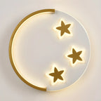 Applique murale LED circulaire avec motif dessin animé pour chambre d'enfant