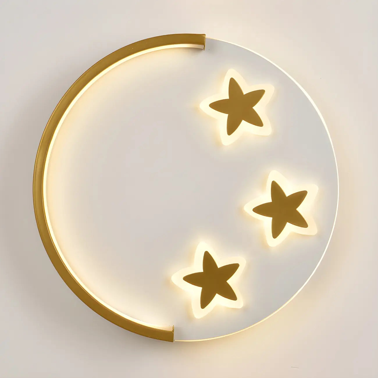 Applique murale LED circulaire avec motif dessin animé pour chambre d'enfant