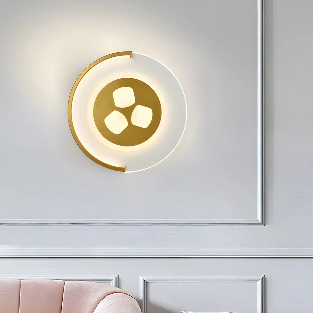 Applique murale LED circulaire avec motif dessin animé pour chambre d'enfant