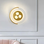 Applique murale LED circulaire avec motif dessin animé pour chambre d'enfant