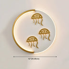 Applique murale LED circulaire avec motif dessin animé pour chambre d'enfant