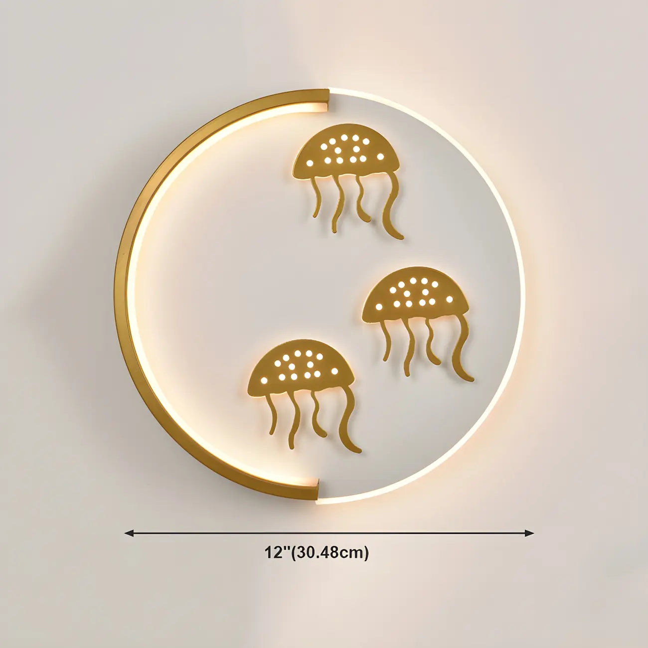 Applique murale LED circulaire avec motif dessin animé pour chambre d'enfant