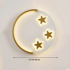 Applique murale LED circulaire avec motif dessin animé pour chambre d'enfant