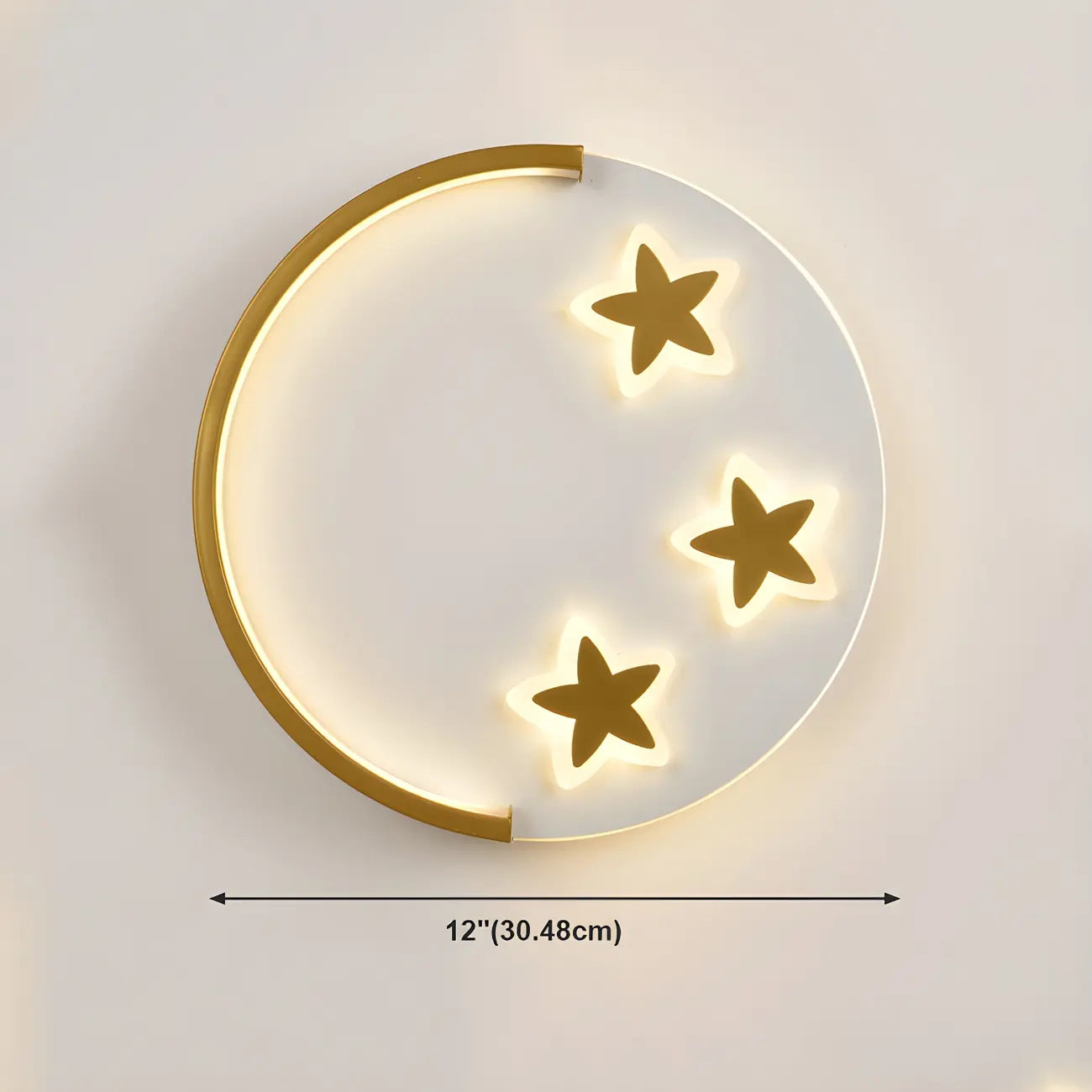 Applique murale LED circulaire avec motif dessin animé pour chambre d'enfant