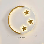 Applique murale LED circulaire avec motif dessin animé pour chambre d'enfant