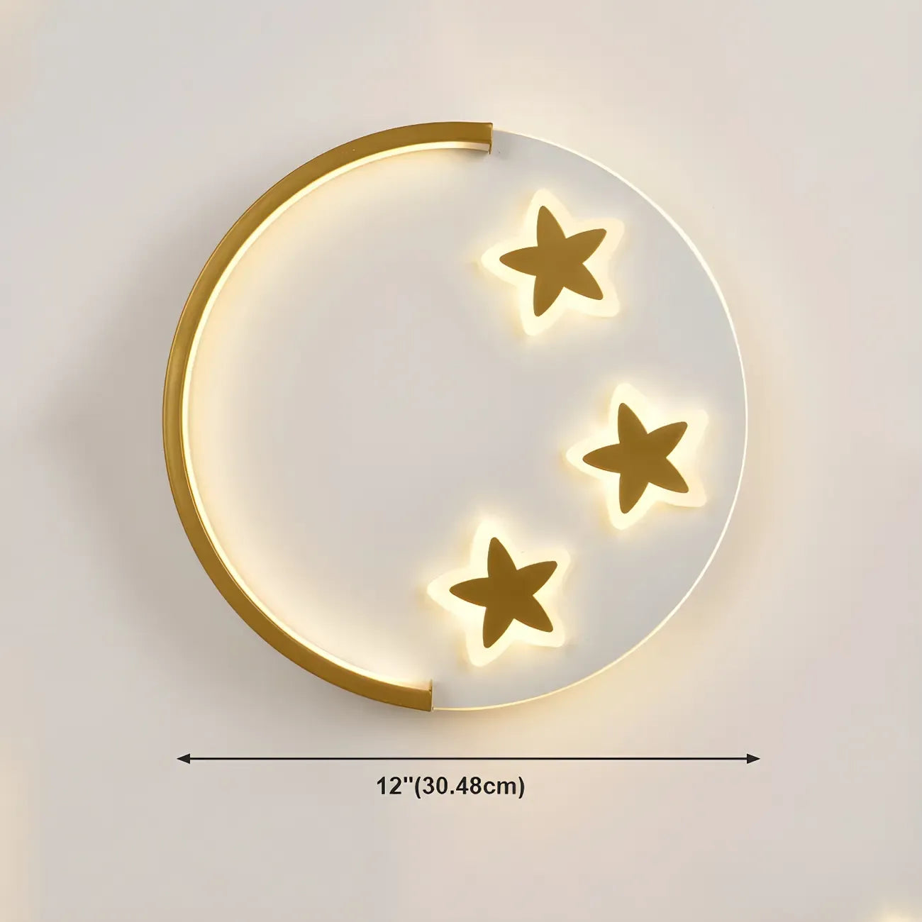 Applique murale LED circulaire avec motif dessin animé pour chambre d'enfant
