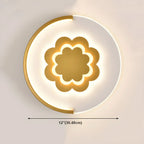 Applique murale LED circulaire avec motif dessin animé pour chambre d'enfant