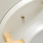 Plafonnier semi-encastré à abat-jour cylindrique vert, variateur à 3 niveaux