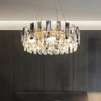 Lustre géométrique moderne en cristal pour salon
