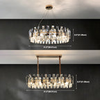 Lustre géométrique moderne en cristal pour salon