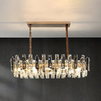 Lustre géométrique moderne en cristal pour salon
