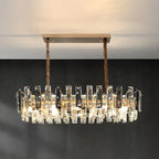 Lustre géométrique moderne en cristal pour salon