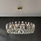 Lustre géométrique moderne en cristal pour salon