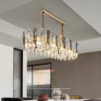 Lustre géométrique moderne en cristal pour salon