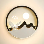 Applique murale LED circulaire pour chambre d'enfant avec télécommande