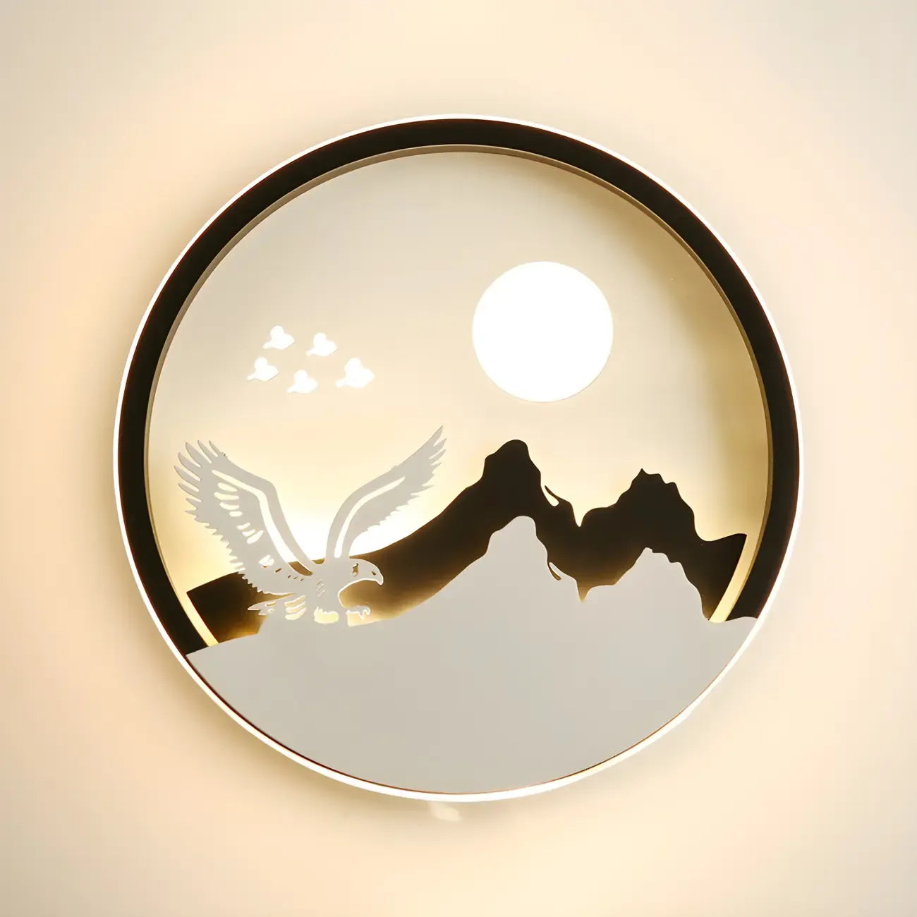 Applique murale LED circulaire pour chambre d'enfant avec télécommande