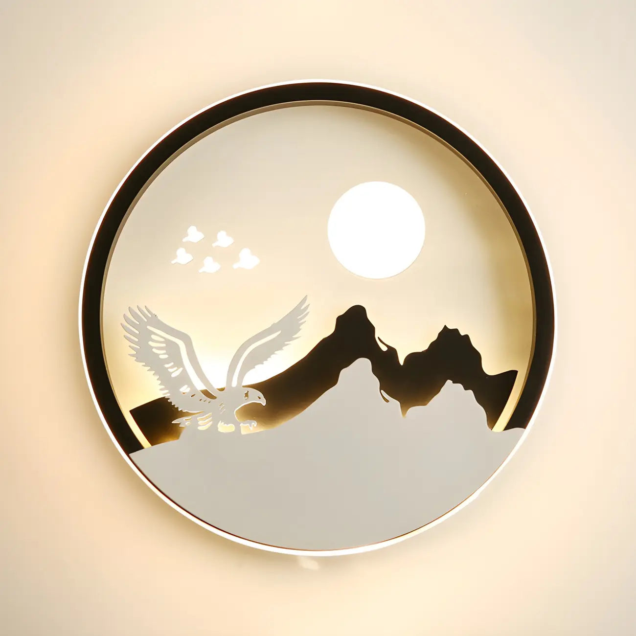 Applique murale LED circulaire pour chambre d'enfant avec télécommande