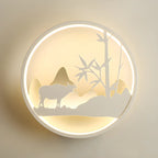 Applique murale LED circulaire pour chambre d'enfant avec télécommande
