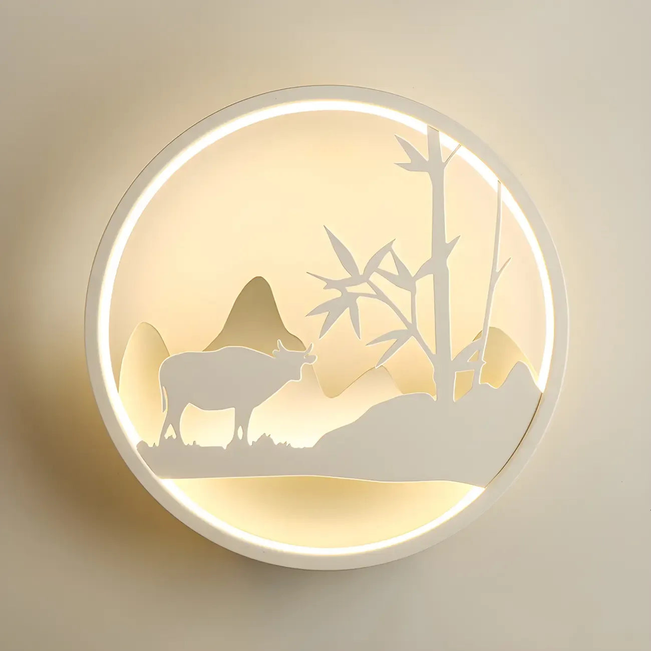 Applique murale LED circulaire pour chambre d'enfant avec télécommande