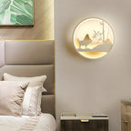 Applique murale LED circulaire pour chambre d'enfant avec télécommande