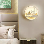 Applique murale LED circulaire pour chambre d'enfant avec télécommande
