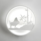 Applique murale LED circulaire pour chambre d'enfant avec télécommande
